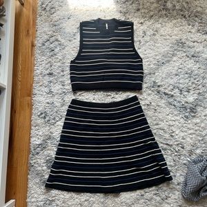Free People Sweater Tank + Skirt Set - L